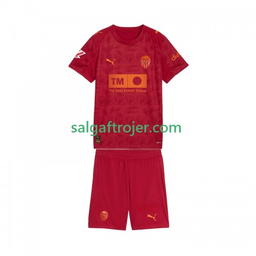 Valencia CF Fodboldtrøjer Børn Udebanesæt 2025/26 Kort ærmer Valencia CF Fodboldtrøjer Børn Udebanesæt 2025/26 Kort ærmer